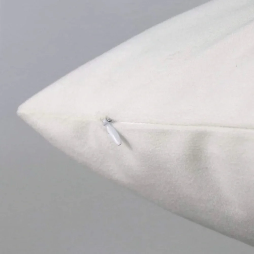 Pillow Cover Cat Print Zip Close Large Square White Tan Black Multicolor 17.7 in
